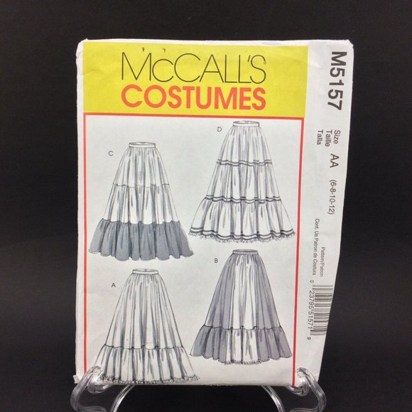 McCall's Other - McCalls Historic Costume Pattern M5157 Misses Tiered Ruffled Skirts Uncut 6- 12